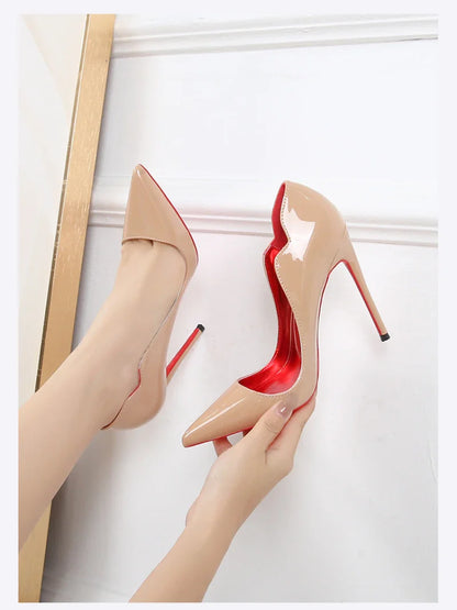 Sapatos Femininos de Salto Alto Fino, Bico Fino, Salto Agulha, Modelo Francês, para Balada Europeia e Americana, Cor Preta, para Dançar, Calçados Femininos