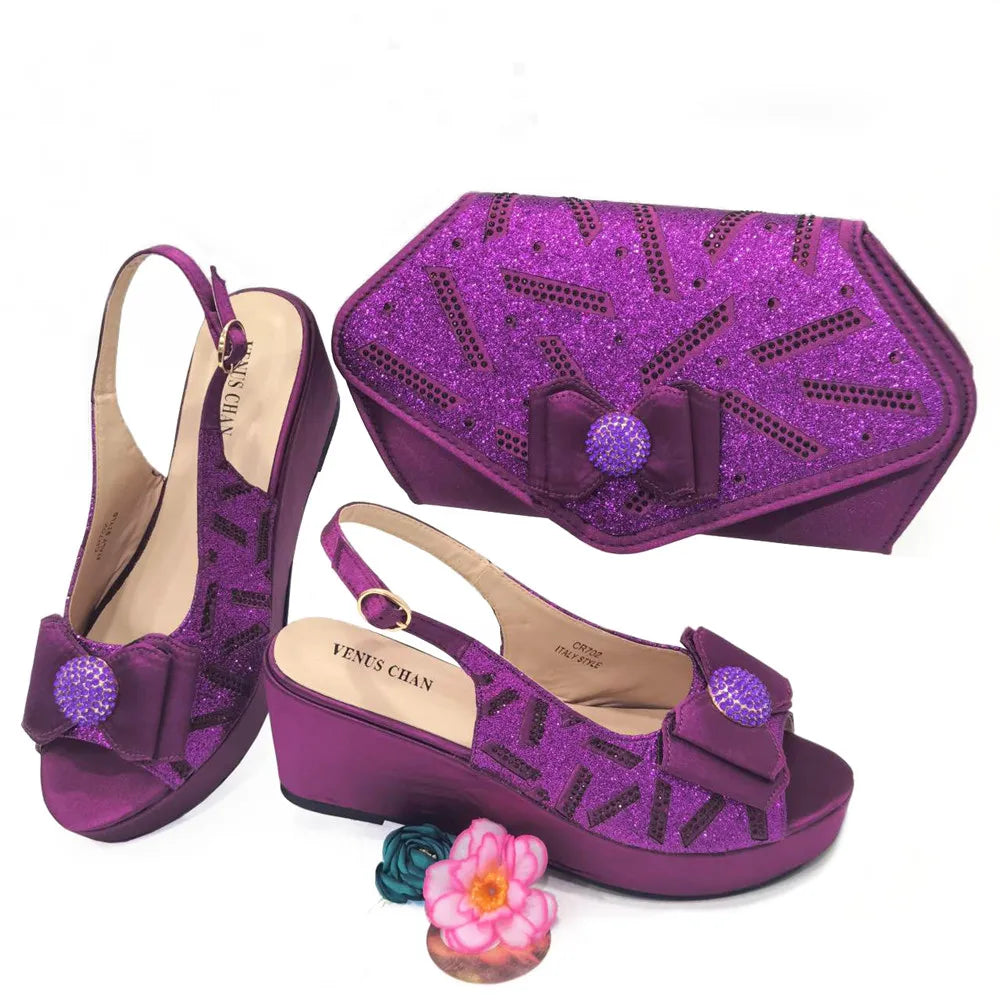 Sapatos e bolsas italianos combinando 2024, festa feminina de salto para cor café, design italiano, casamento, sapatos de tamanho maior