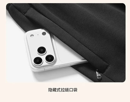 Autumn and winter hooded cardigan with fleece and thickened two-piece sporty and fashionable pure cotton set