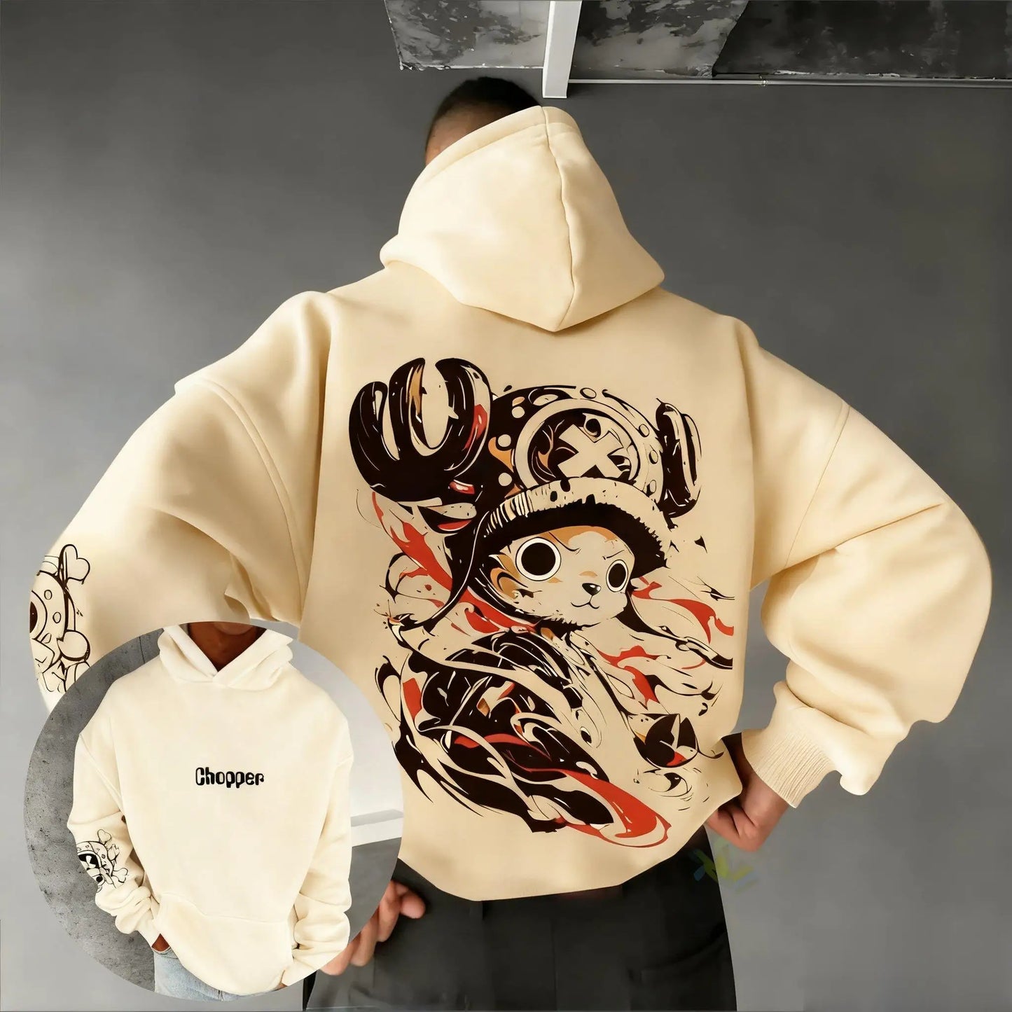 One Piece Chopper Anime Hoodie Men Women Autumn Winter New Oversized Casual Streetwear Cosplay Pullover Cotton Sweatshirt Y2k