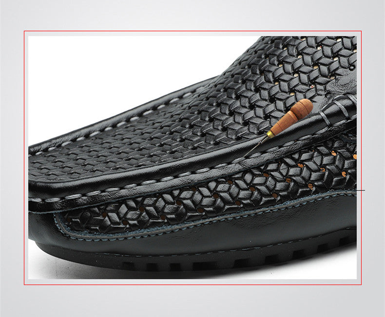 Summer Luxury Brand Men Casual Shoes Soft Genuine Leather Mens Loafers Moccasins Italian Designer Breathable Slip on Boat Shoes