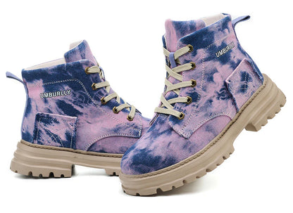 2025 New Fashion Women's Safety Shoes Smashing Steel Head Puncture Proof Kevlar Street Outdoor Light Women's Work Boots