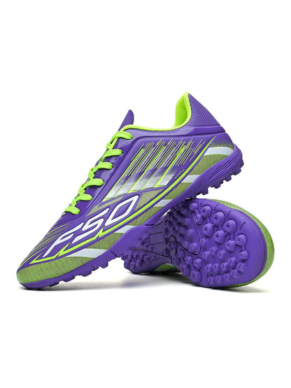 Men Women Kids TF Turf Soccer Cleats Training Wear Non-Slip Wear-Resistant PU Fabric Rubber Sole