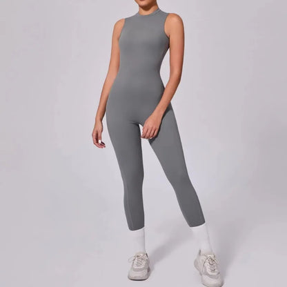 Women's High Elasticity Sports Jumpsuit Yoga Set Fitness Combination Lift Buttocks Bare Back Gym Sexy Romper for Active Women