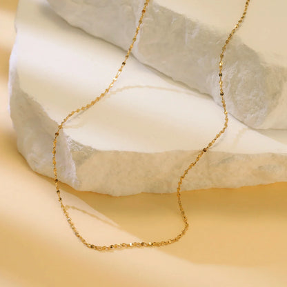 Stainless Steel Gold Color Chain Necklace Women Minimalist Cuban Paperclip Twisted Snake Chain Fashion Jewelry Wholesale