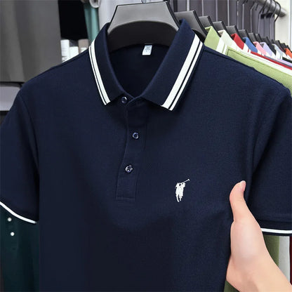 100% cotton luxury brand short sleeve polo shirt men new classic pony embroidery summer T-shirt high-end fashion casual Paul top