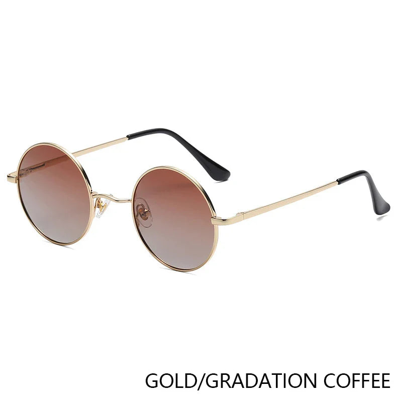 Retro Polarized Round Metal Frame Sunglasses Eyewear For Men and Women Driving Fishing Brand Designer Sun Glasses UV400
