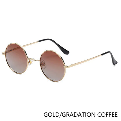 Retro Polarized Round Metal Frame Sunglasses Eyewear For Men and Women Driving Fishing Brand Designer Sun Glasses UV400