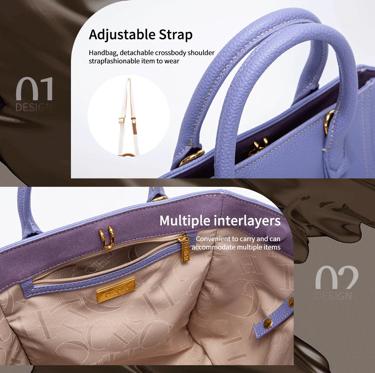 Tote Bag 2024 New Simple Hourglass Bag with Removable Shoulder Strap Business Wallet