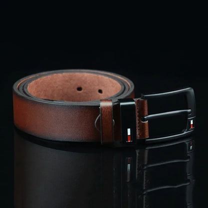 Famous Brand Design PU Leather Belt for Men Classical Alloy Pins Buckle Waist Belts Wild West Punk for Jeans Leisure Waistband
