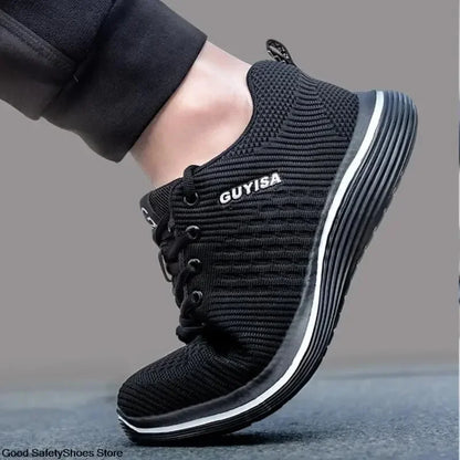Steel Toe Safety Shoes  Anti Smashing Lightweight Work Sports Shoes  Indestructible Breathable Work Safety Shoes  Men's Comfort