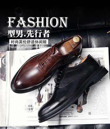 Fashion Business Formal Leather Shoes Men 2026 Summer Low-top Solid Wedding Shoes Black Oxford Pointed Office Shoes Plus Size 46