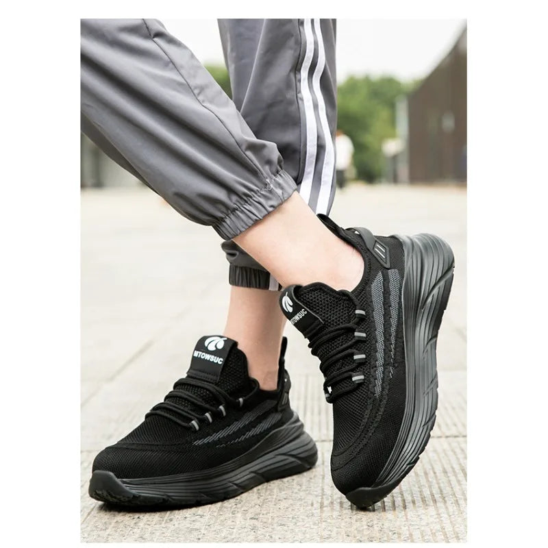 Men's Summer Labor Protection Shoes Insulated Anti-Smashing Anti-Piercing Steel Toe Caps Safety Comfortable Work Footwear