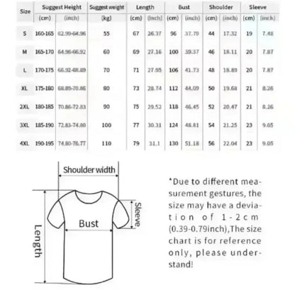Plus Size T-shirt 2025 Summer Men's Street Trend Animation Mewtwo Printing Casual Versatile Harajuku