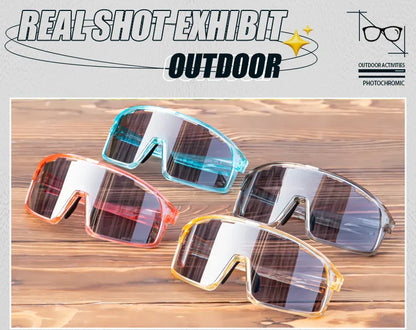 Photochromic Cycling Sunglasses Cycling Glasses UV400 Bicycle Eyewear Sports MTB Outdoor Bike Goggles Sunglasses Eyepieces