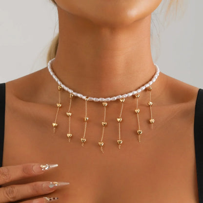 Versatile Beaded Tassels Necklace Adjustable Length Neckchain for Party Wear Fashion Jewelry Accessories Gift