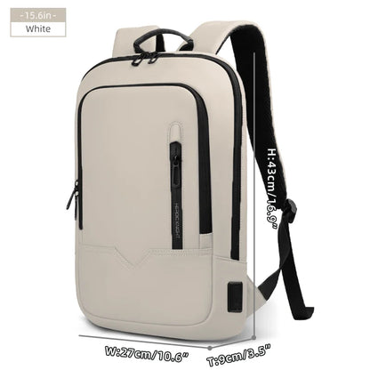 Thin Male Work Backpack Multifunctional Fashion 15.6 In Laptop Backpack Casual Waterproof Business Travel Daypack