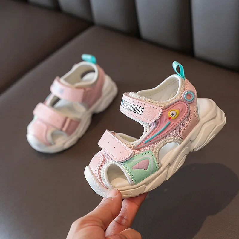 2026 Summer Girls Kids Sandals Soft Comfortable Closed Toe Protective Sandals,Cartoon Colorful Cute Shoes Kids Summer Boys Girls