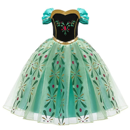 2025 Belle Costume for Girl Carnival Party Princess Dress Children Deluxe Beauty Ball Gown Kids Anna Belle Cosplay Elegant Dress