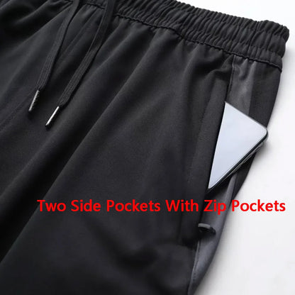 Men Sport Pants Running Pants With Zipper Pockets Soccer Training Jogging Sports Trousers Fitness Football Leggings Sweatpants