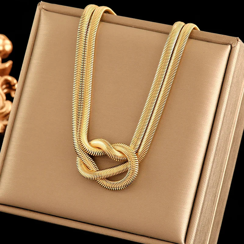 316L Stainless Steel Gold Silver Color Thick Chain Necklace For Women Fashion Cuban Neck Chain Waterproof Jewelry Gift