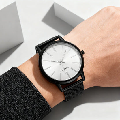 Fashion Women Watches Luxury Metal Analog Quartz Wristwatch Sliver Mesh Belt Simple Elegant Ladies Watch Relogio Feminino