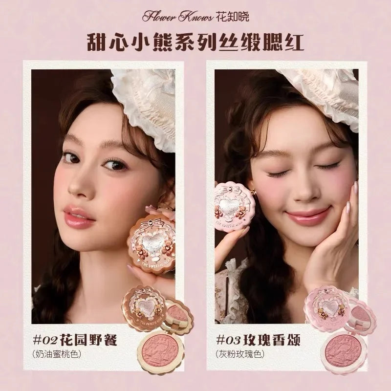 The Sweetie Bear 12 Parts Makeup Gift  Lip Glaze Blush Eye Shadow Concealer set Box