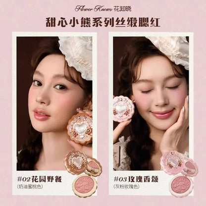 The Sweetie Bear 12 Parts Makeup Gift  Lip Glaze Blush Eye Shadow Concealer set Box