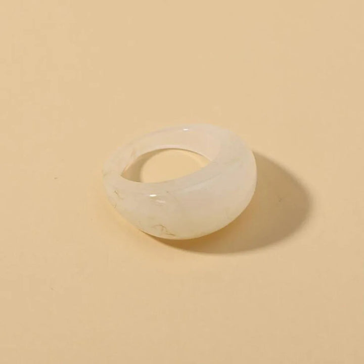Round Rings For Women Big Kpop Finger Ring For Girls Punk Resin Ring