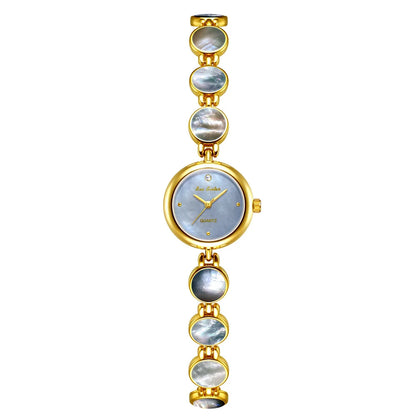 Luxury Ladies Watches Gold Small Dial Natural Shell Bracelet Clock Gifts For Women Lady Fashion Dress Quartz Wristwatch
