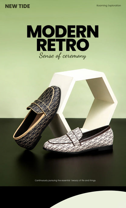 Classic Style Fashion Retro Women's New Flat Shoes Letters Printing Simple Hundred with Fine Workmanship Women's Casual Shoes