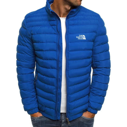 Men's Stand up Collar Zipper Warm Business Slimming Fishing Coat