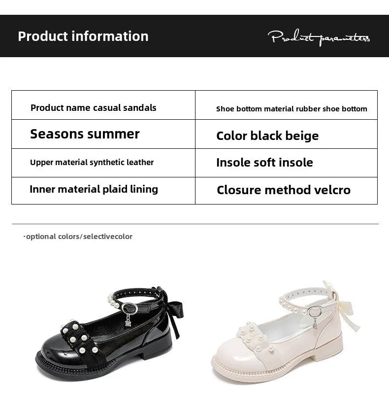Girl's Mary Janes Organza Beautiful Sweet Children Princess Shoes Three Colors Cover Toe Ankle Strap 26-36 Kids Autumn Shoes