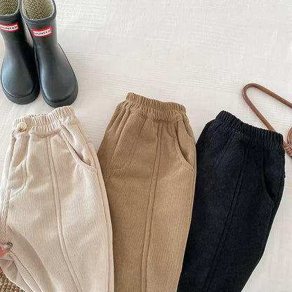 Spring Autumn Solid Kids Boys Straight Pants Fashion Children Clothing Trousers Brief Jeans for 1-6 Years