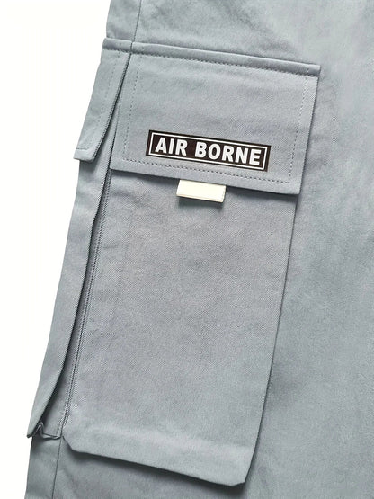 Plus Size Spring Summer Men Casual Cargo Pants Pockets Black Loose Out Door Elasticity Sports Oversize Pants 46 48 50 52