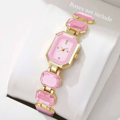 Elegant Women Watches Fashion Rectangle Dial Quartz Wrist Watches Girls Clock Reloj Hombre（Without Box）