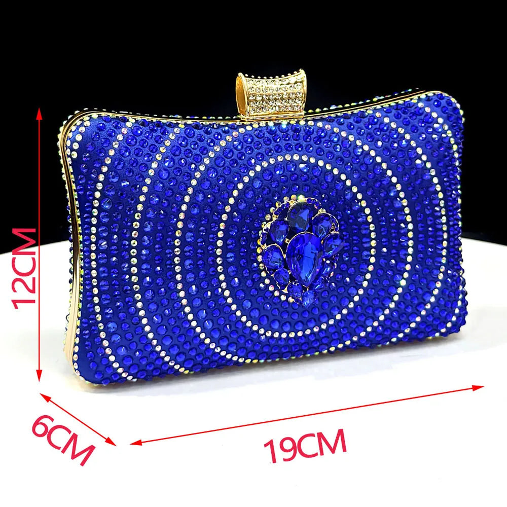 Italian Luxury Rhinestone Taro Purple Pointed Toe High Heel Shoe & Bag Set for Women - Perfect for Parties