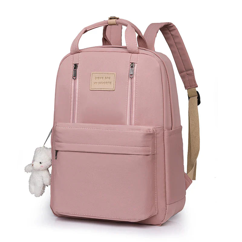 Solid Color Women Backpack High Quality Youth Waterproof Backpacks for Teenage Girls Female School Shoulder Bag Bagpack