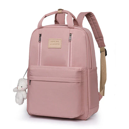 Solid Color Women Backpack High Quality Youth Waterproof Backpacks for Teenage Girls Female School Shoulder Bag Bagpack