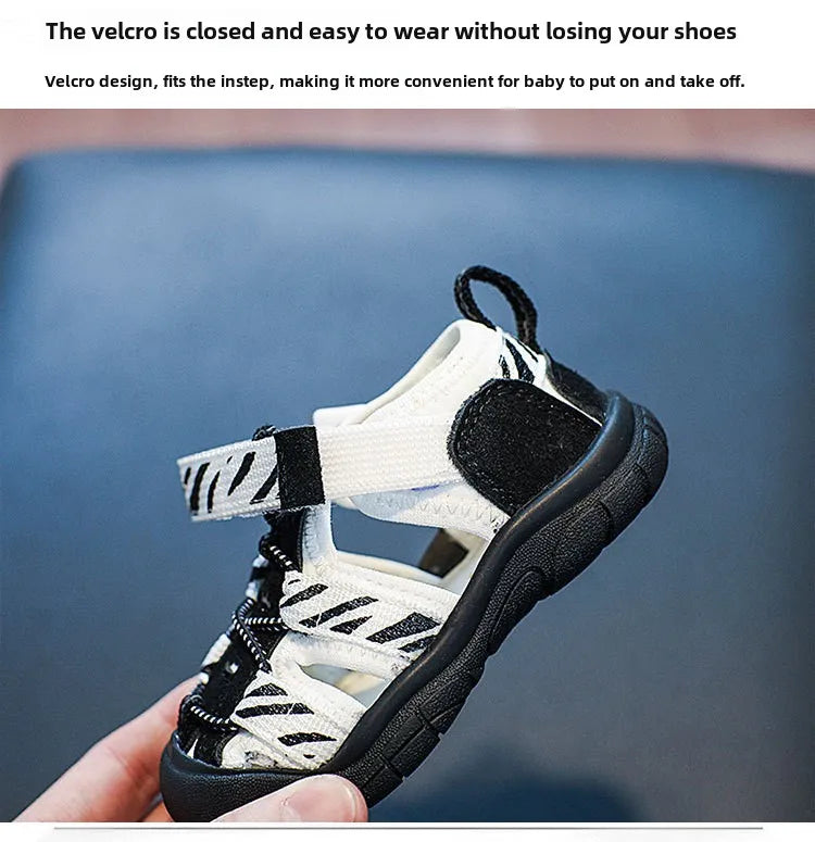 Summer Baby Sandals Boys Breathable Camouflage Sandals Girls Cool Hollow Shoes For Summer Kids Beach Sandals