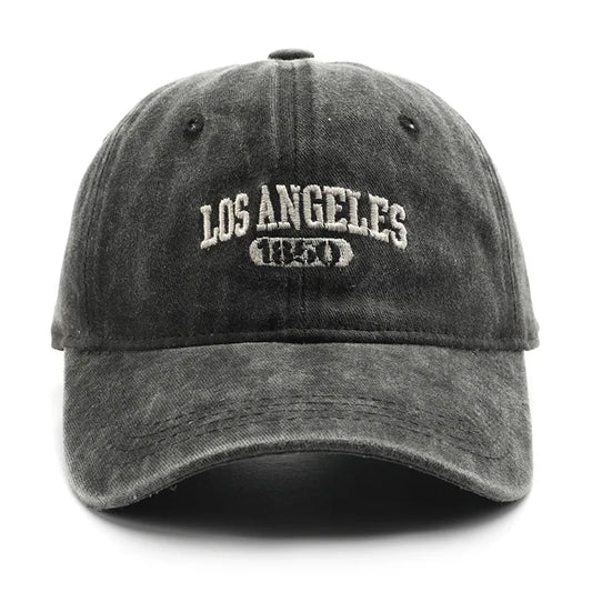 Personality female wash do old letter embroidery LOS ANGELES 1850 cap outdoor male sports travel sun protection baseball cap