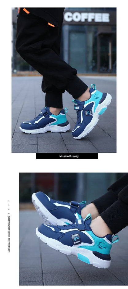 Children Running Shoes Boys Girls Basketball Sneakers Kids Shoes Leather Outdoor Comfortable Sports Tennis Shoes School Students