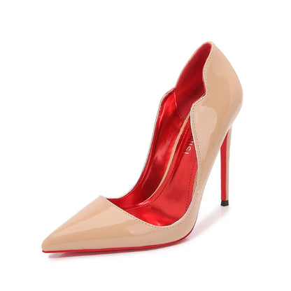 Sapatos Femininos de Salto Alto Fino, Bico Fino, Salto Agulha, Modelo Francês, para Balada Europeia e Americana, Cor Preta, para Dançar, Calçados Femininos