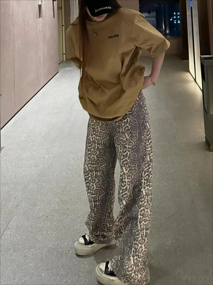 Women Denim Pants Female Oversize Wide Leg Trousers