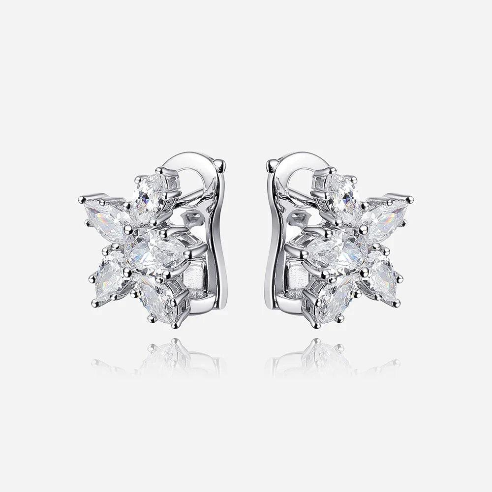 100% 925 Sterling Silver Sparkling High Carbon Diamond Earrings For Women Wedding Engagement Party Fine Jewelry Wholesale
