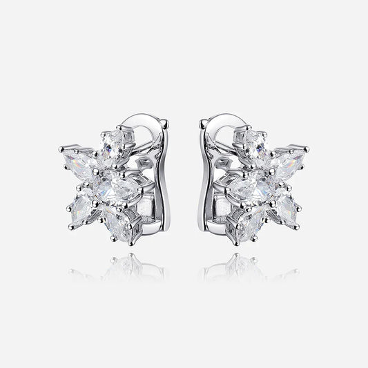 100% 925 Sterling Silver Sparkling High Carbon Diamond Earrings For Women Wedding Engagement Party Fine Jewelry Wholesale