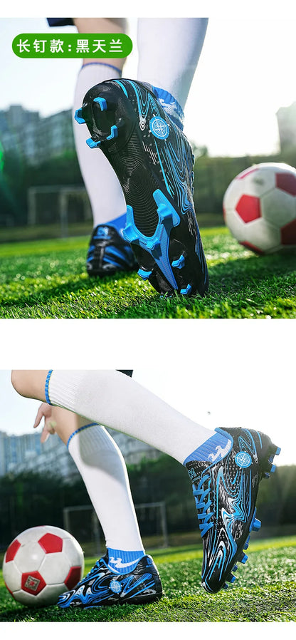 Men's football shoes with long studs for men, women, children, boys, teenagers, sports sneakers, outdoor training shoes