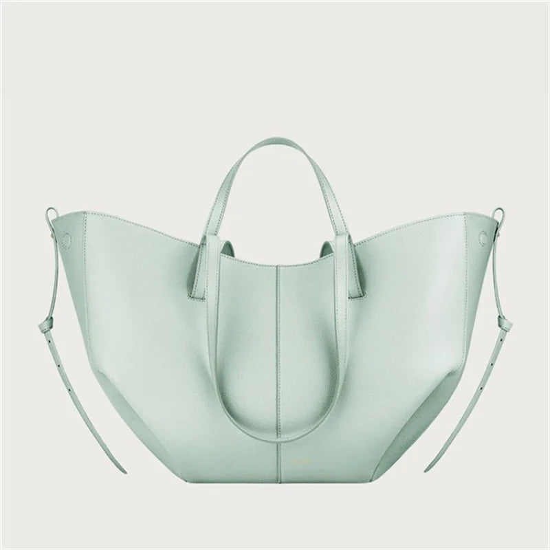 Nouveau sac fourre-tout en cuir de grande taille pour femmesNiche féminine sac à main ailes de grande capacité sac à bandoulière