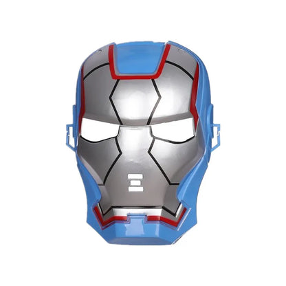 Kids Superhero Muscle Costume Blue Iron Man Jumpsuit with Mask Halloween Party Cosplay Performance Outfit Comfortable Breathable