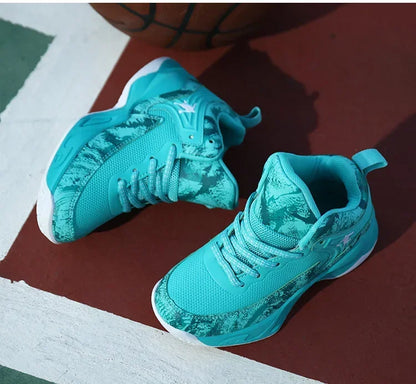 2025 Basketball Shoes for Kids Sneakers New Boys Brand Thick Sole Non-slip Children Sports Shoes Child Boy Basket Trainer Shoes